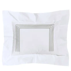 Four Generations White & Light Grey Boudoir Sham