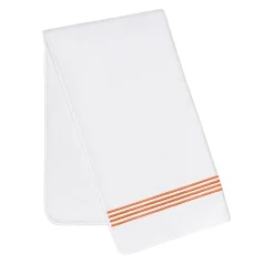 Four Generations White & Orange Bath Towel