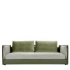 Foy Gray and Green Three-Seater Sofa by Baldessari & Baldessari