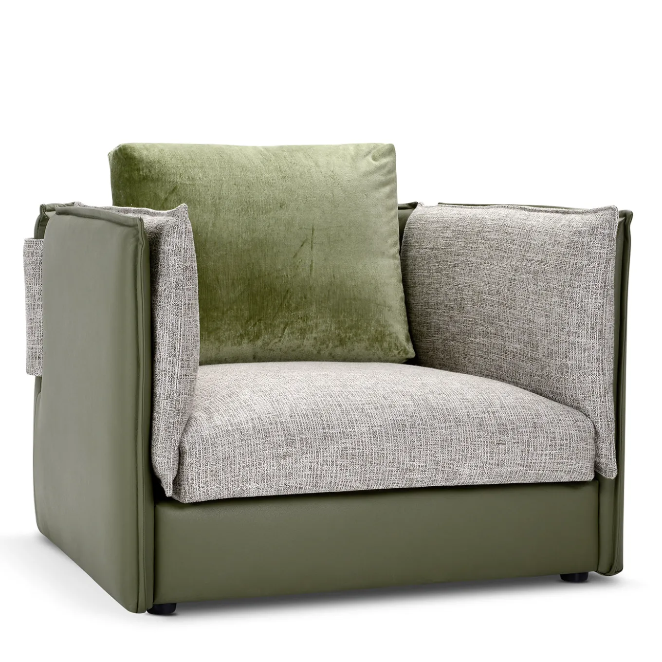 Foy Green Soft Armchair by Baldessari & Baldessari