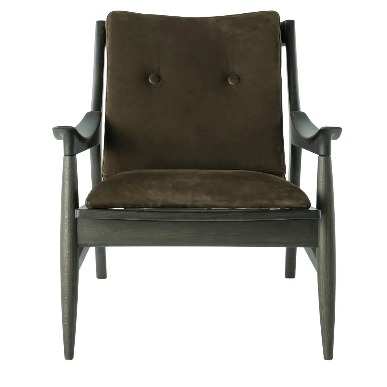 Franklin Brown Nabuk Leather Armchair