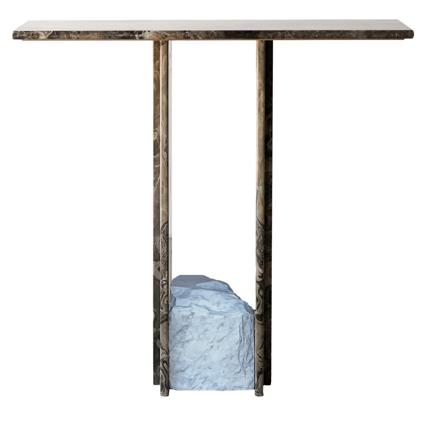 Frappuccino & White Carrara Marble Console