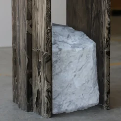 Frappuccino & White Carrara Marble Console