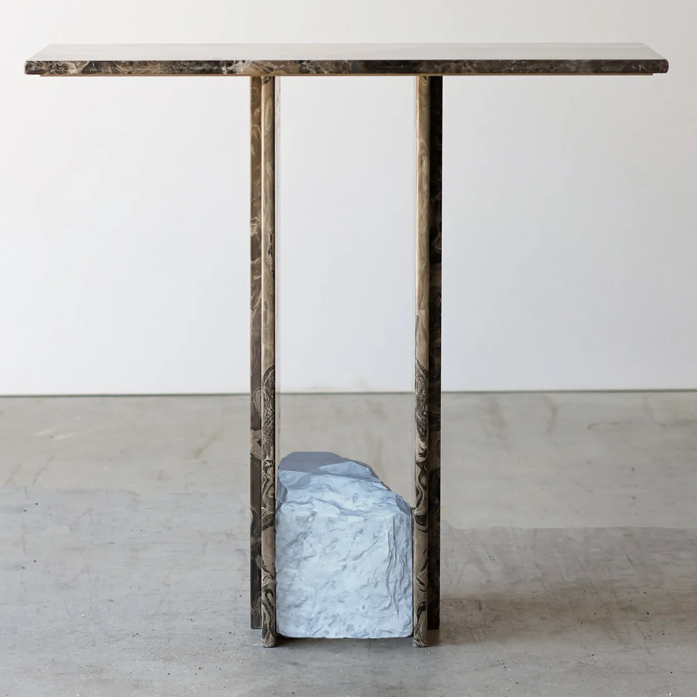 Frappuccino & White Carrara Marble Console