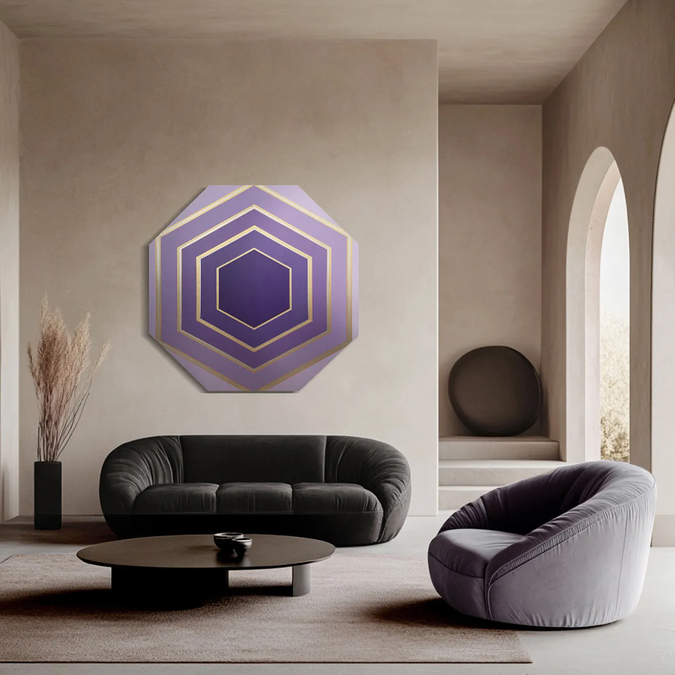 Freedom Purple Octagonal Decorative Panel