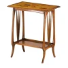 French Art Nouveau-Style Rectangular Side Table by Emile Gallè