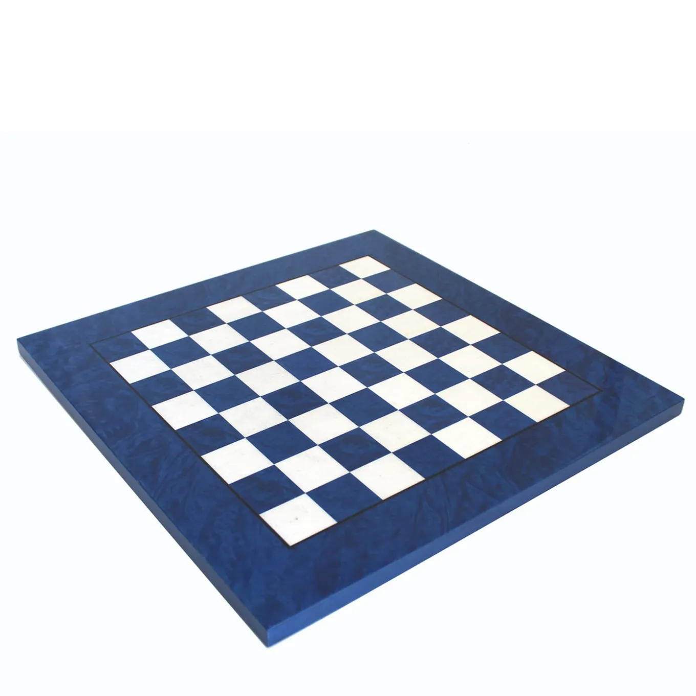 French Style Blue Brass Chess Set