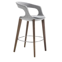 Frenchkiss Low-Back Counter Stool by Stefano Bigi