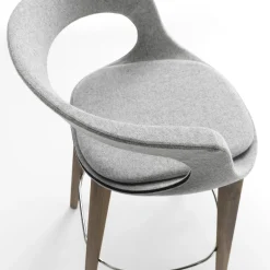 Frenchkiss Low-Back Counter Stool by Stefano Bigi