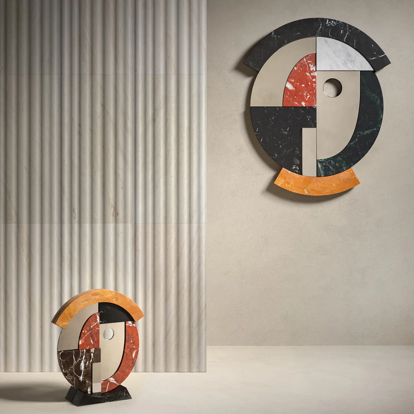 Friends Oval Polychrome Table Mirror