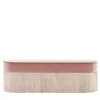 Fringed Pink Two-Toned Bench