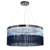 Fringes Large Blue Chandelier