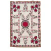 Fuchsia Suzani Printed Cotton Tablecloth