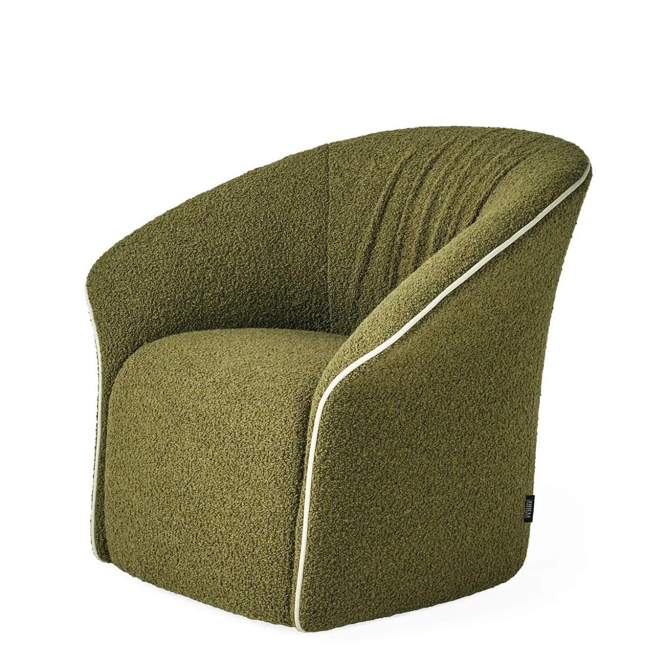 Fulham Green Bouclè Armchair