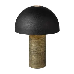 Fungo Black Metal & Bronze Brushed Resin Table Lamp