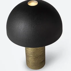 Fungo Black Metal & Bronze Brushed Resin Table Lamp