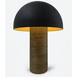 Fungo Black Metal & Bronze Brushed Resin Table Lamp