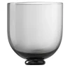 Fungo Gray Murano Glass Wine Glass