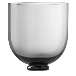 Fungo Gray Murano Glass Wine Glass