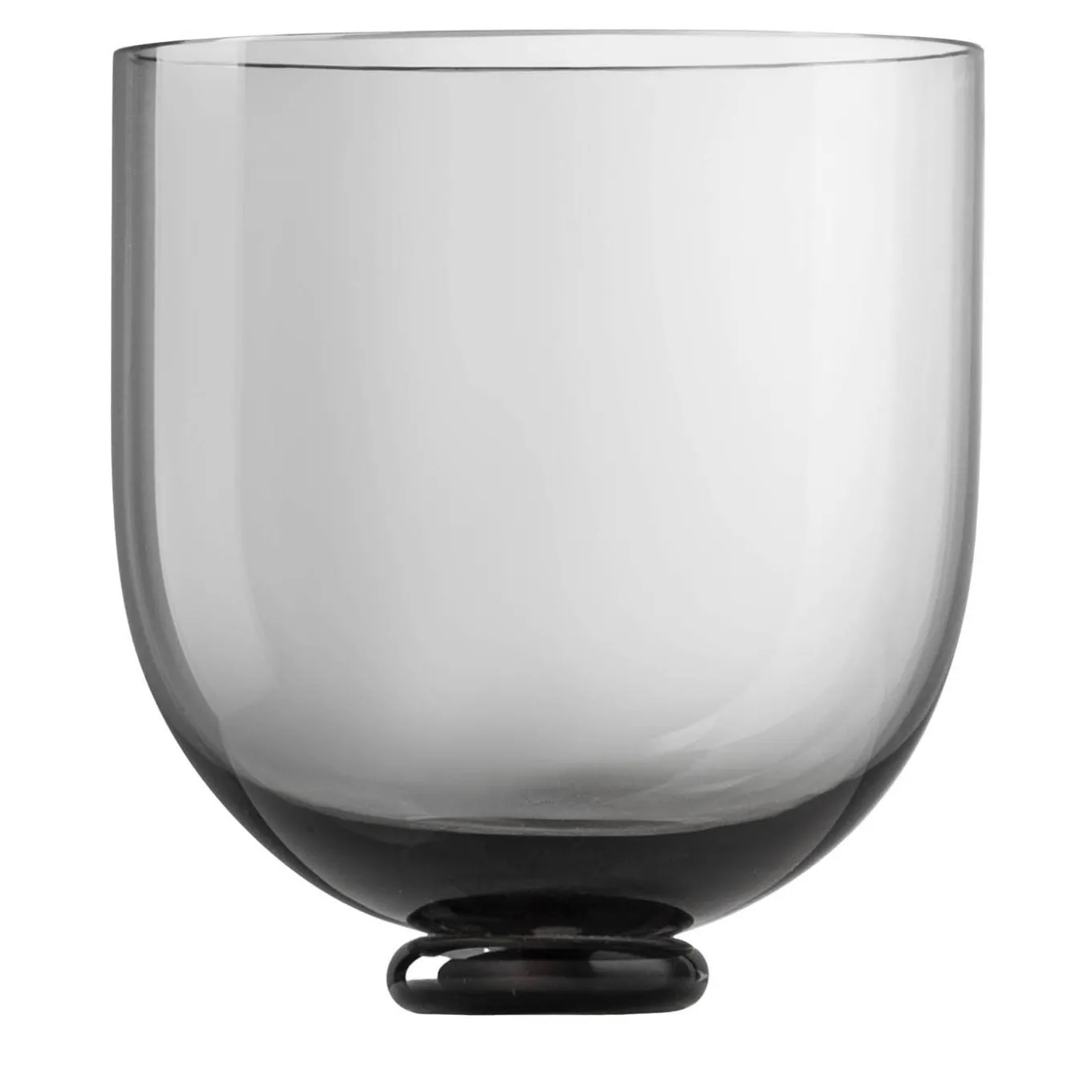 Fungo Gray Murano Glass Wine Glass