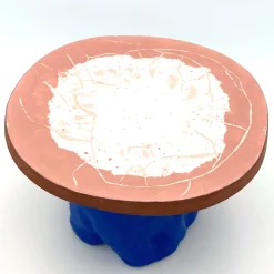 Fungo Rock Egyptian Blue and Powder Pink Cake Stand