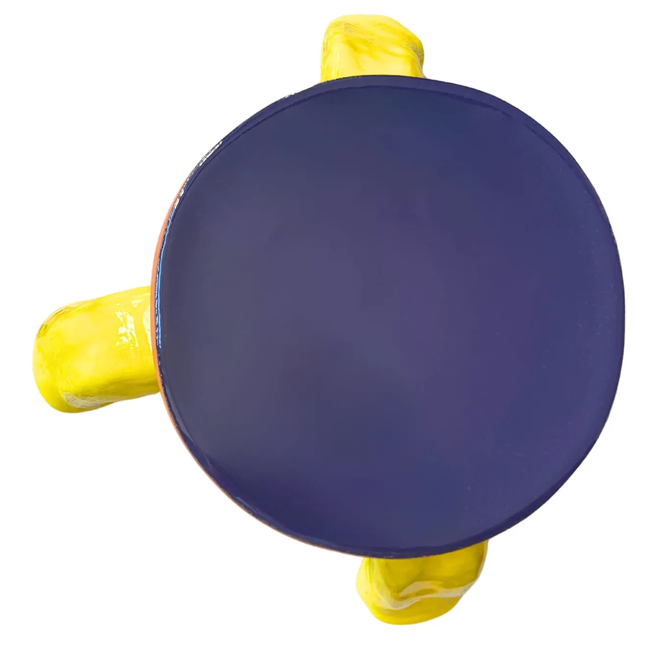 Fungo Series Marine Blue and Cadmium Yellow Ceramic Foodstand