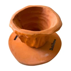 Fungo Series Pink and Orange Ceramic Foodstand