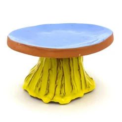 Fungo Vulcano Cadmium Yellow and Lilac Cake Stand