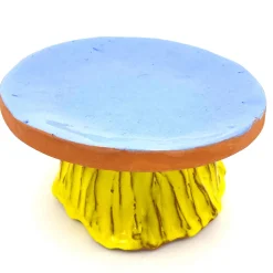Fungo Vulcano Cadmium Yellow and Lilac Cake Stand