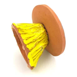 Fungo Vulcano Cadmium Yellow and Lilac Cake Stand