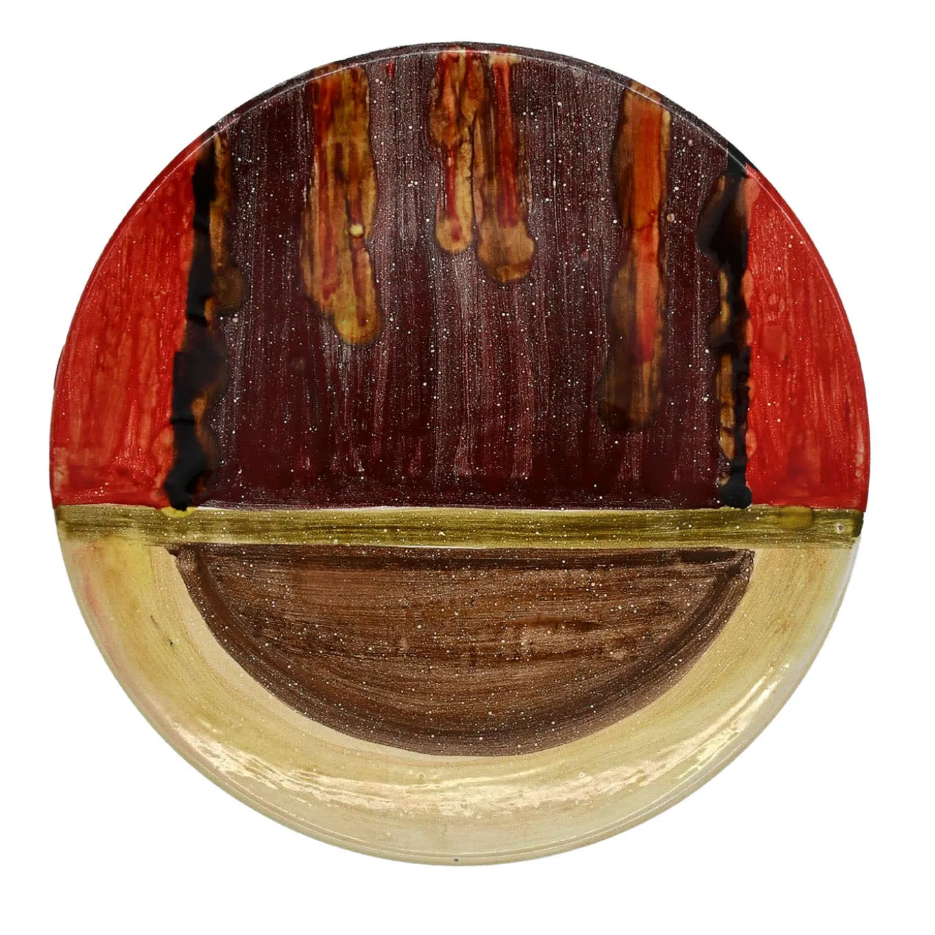 Fuoco dell'Etna Handpainted Polychrome Ceramic Plate