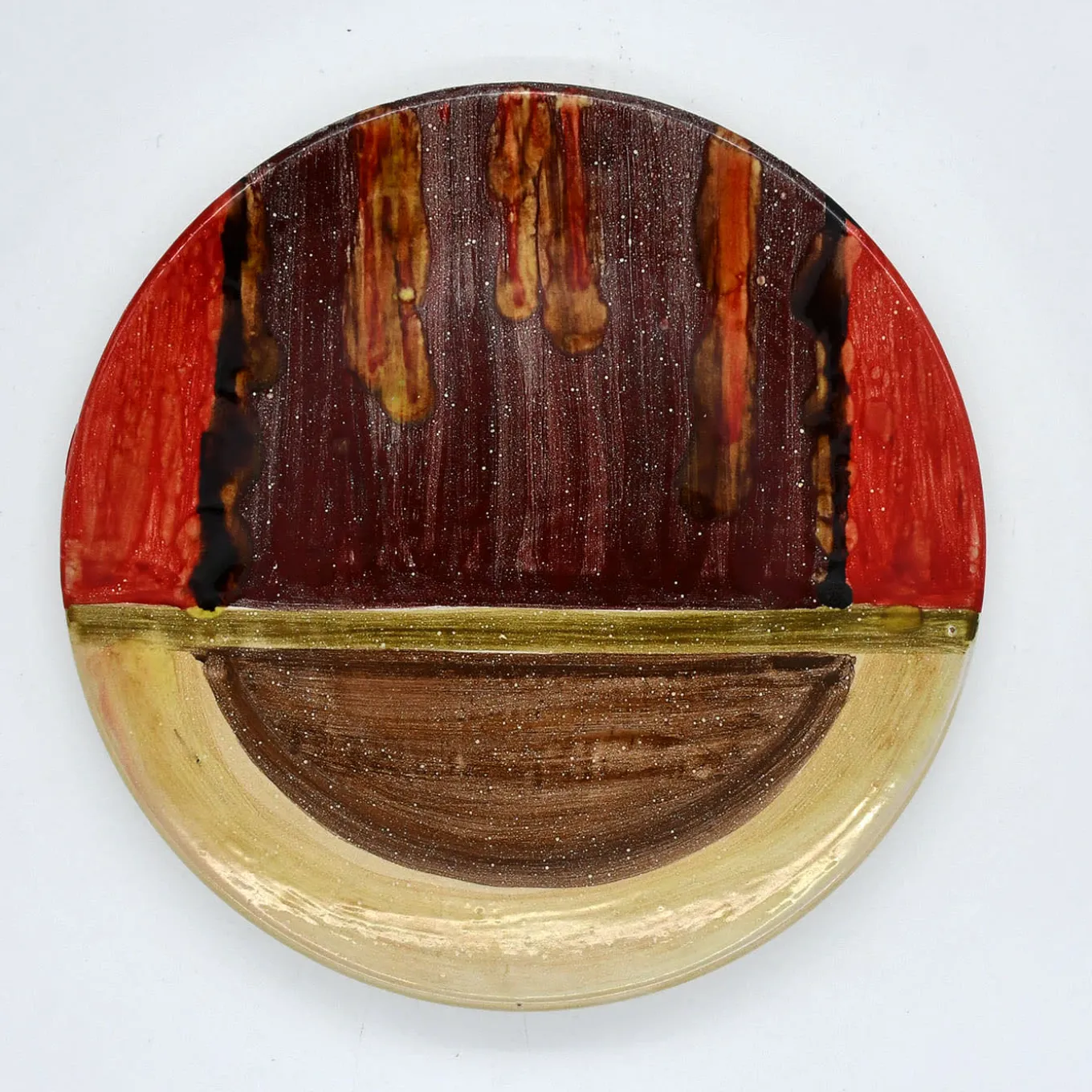 Fuoco dell'Etna Handpainted Polychrome Ceramic Plate