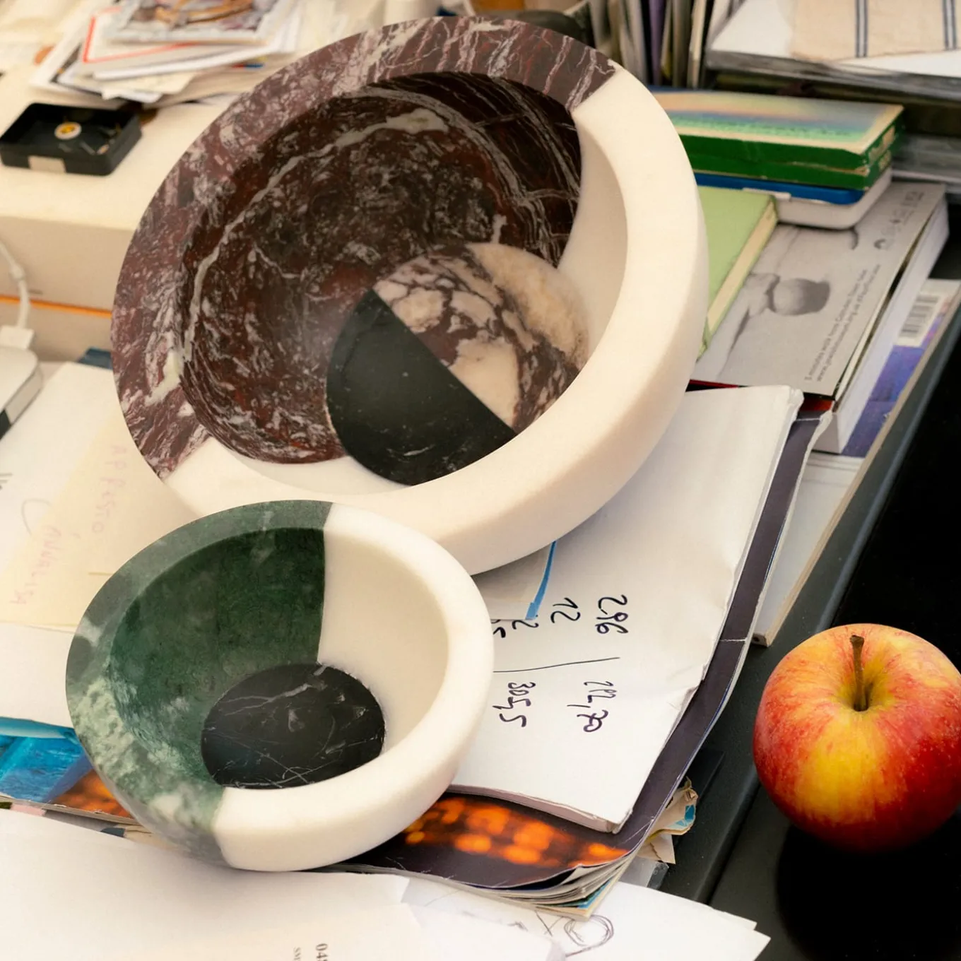 Gae Large Multicolor Marble Bowl by Arthur Arbesser