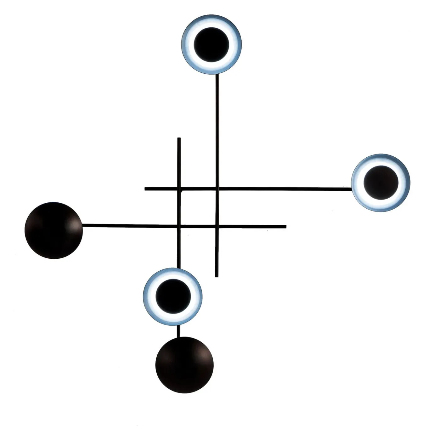 Gaia Black Iron Cenere Wall Lamp