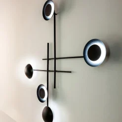 Gaia Black Iron Cenere Wall Lamp