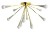 Galassia 12-Light White Metal & Brass Ceiling Lamp