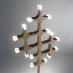Galaxy Beige Metal Floor Lamp