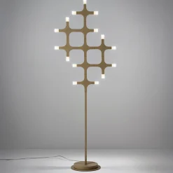 Galaxy Beige Metal Floor Lamp