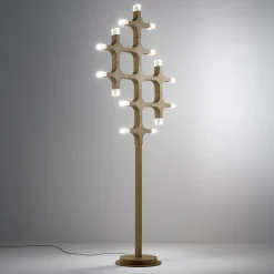 Galaxy Beige Metal Floor Lamp
