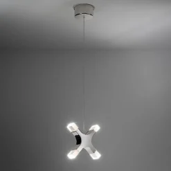 Galaxy White Nickel Single Pendant Lamp