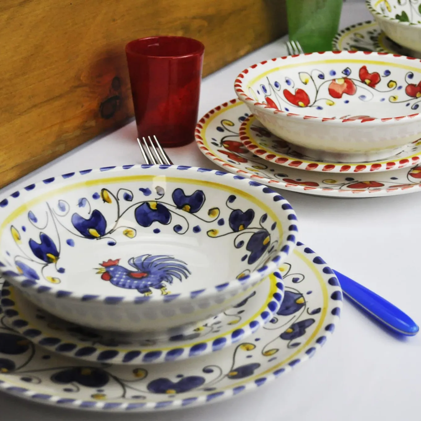 Galletto Blue Set of 18 Plates