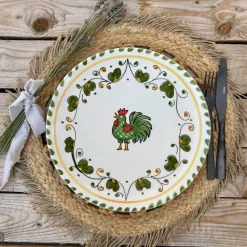 Galletto Green Set of 18 Plates