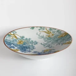 Galtaji Porcelain Big Bowl With Trees And Monkeys