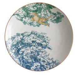 Galtaji Porcelain Soup Plate With Trees And Monkeys #4