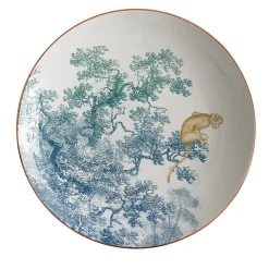 Galtaji Porcelain Soup Plate With Trees And Monkeys #2