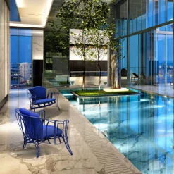 Garden Blue Armchair by Carlo Rampazzi