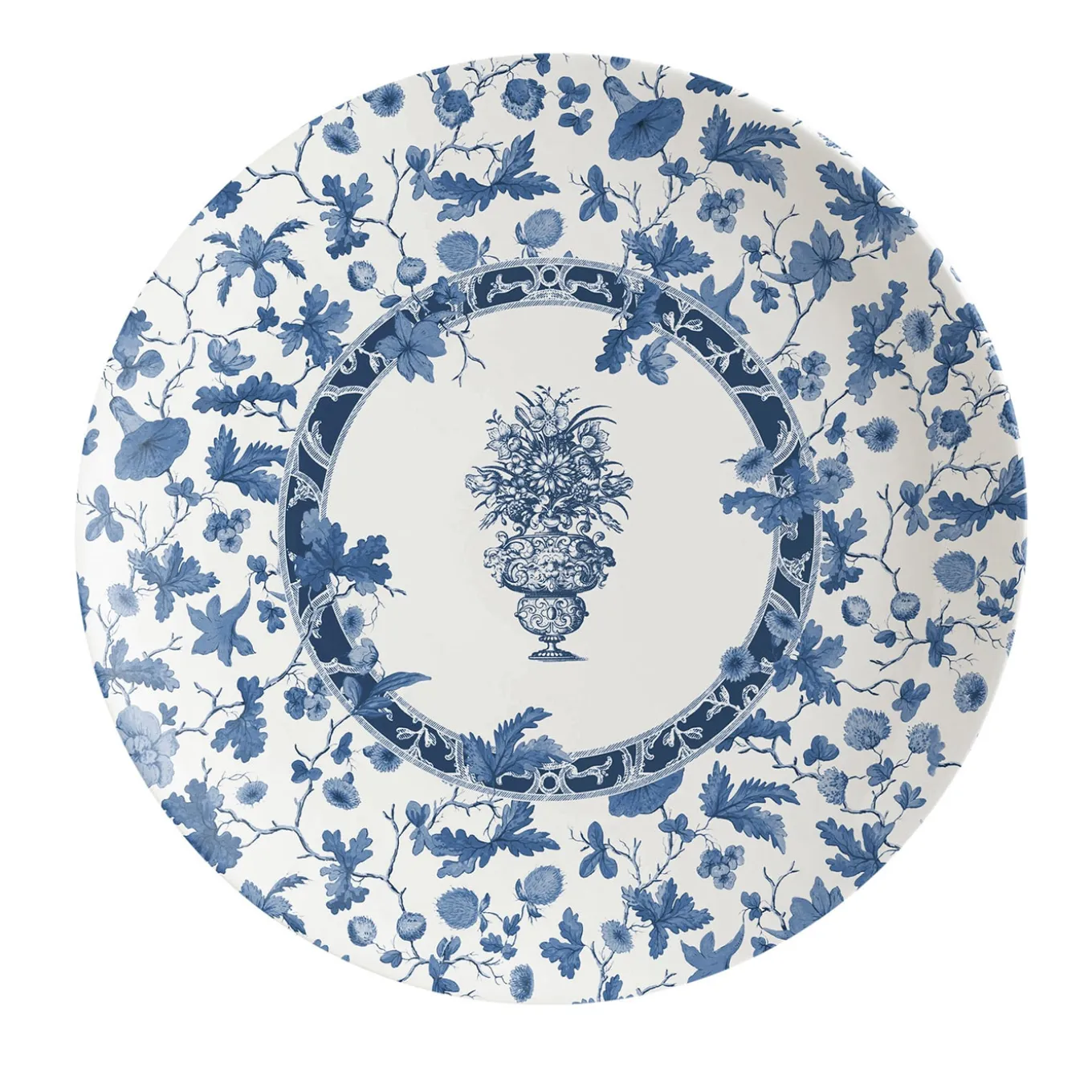 Garden Of Eden Porcelain Dinner Plate With Blue Decoration #4