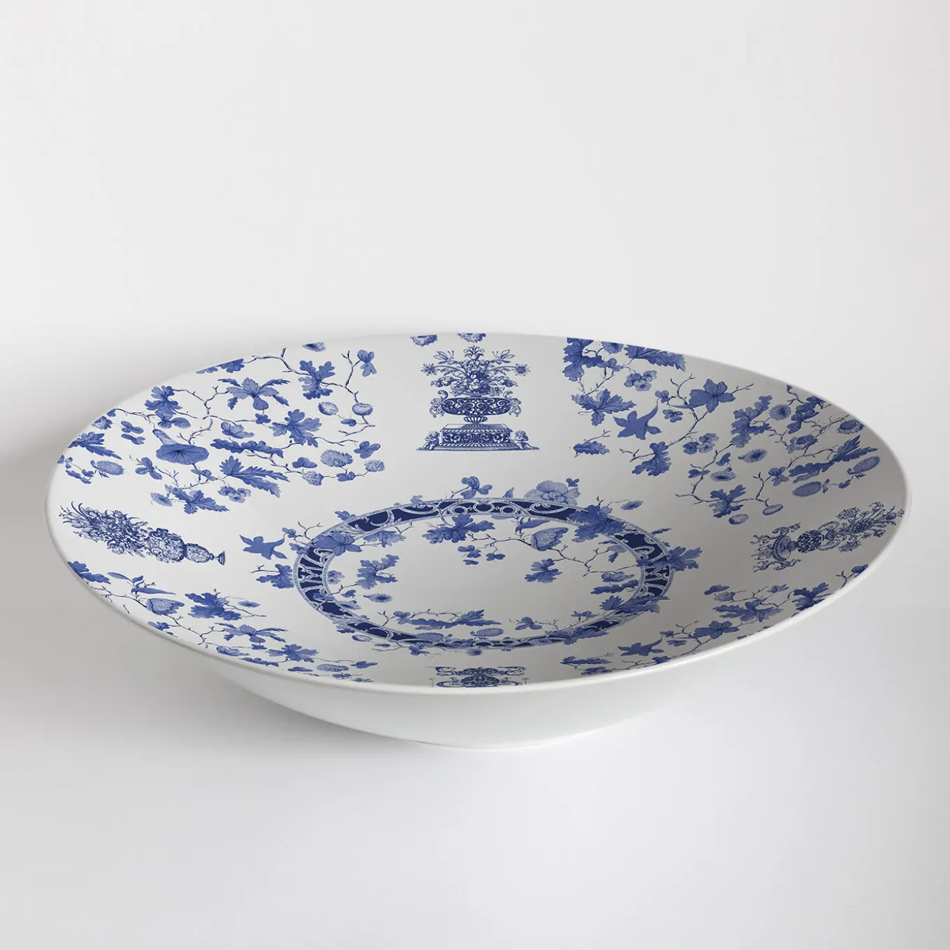 Garden Of Eden Porcelain Large Bowl With Blue Decoration