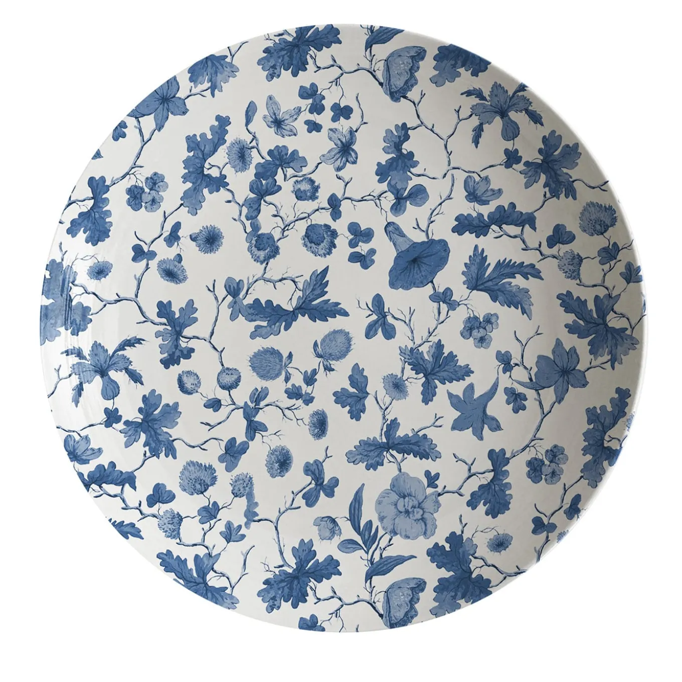 Garden Of Eden Porcelain Soup Plate With Blue Branches