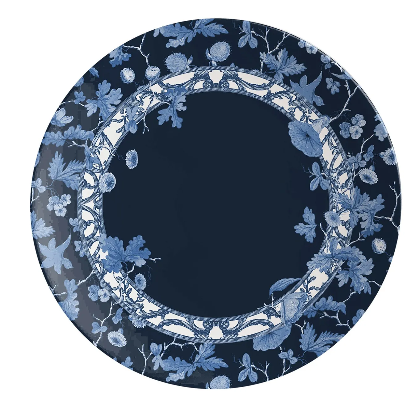 Garden Of Eden Set Of 2 Porcelain Dessert Plates With Blue Decoration #5